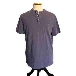 Ralph Lauren Polo Large Purple Collarless Shirt
